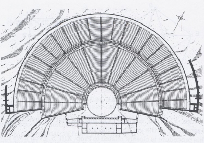 Plan du théâtre d&#039;Epidaure