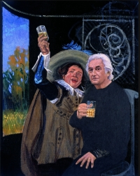 Autoportrait interpictural (Franz Hals: &quot;La joie du vin&quot;) de Braun-Vega : &quot;A votre santé Maître Frans&quot;- 2000 