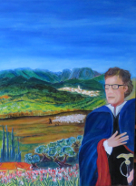 Portrait de Mauricio WACQUEZ à Calaceite, huile sur toile, Ch.Waszilewska.